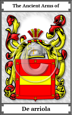 De arriola Family Crest Download (JPG)  Book Plated - 150 DPI